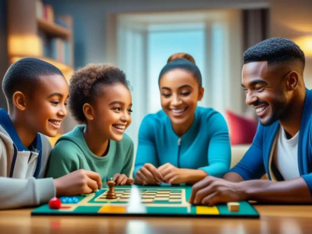 Niños disfrutan de juegos educativos, concentrados y felices, rodeados de libros y herramientas de escritura