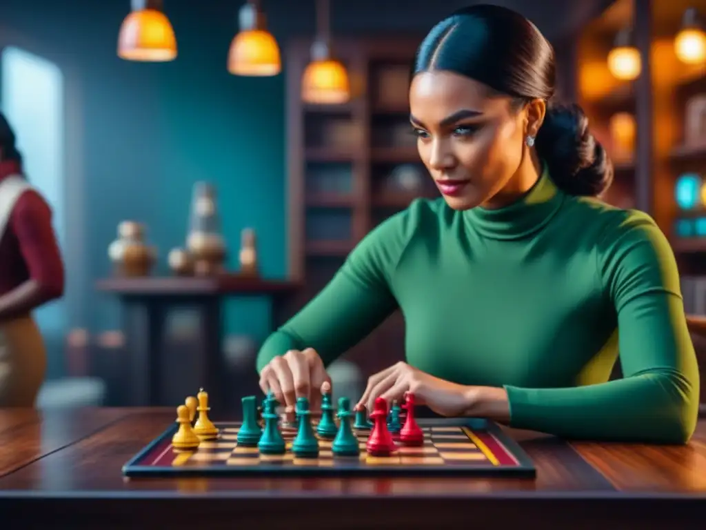 Noche de juegos de mesa con amigos en una atmósfera acogedora