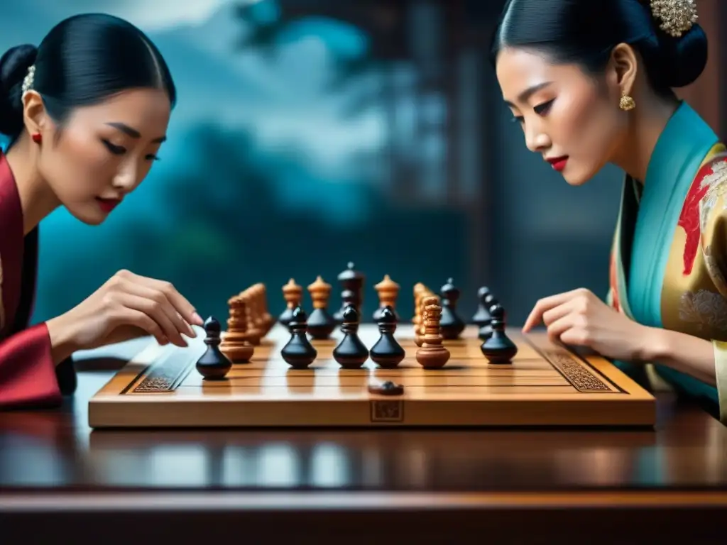 Una partida de Damas Chinas que refleja la filosofía oriental en cada estratégico movimiento de los jugadores