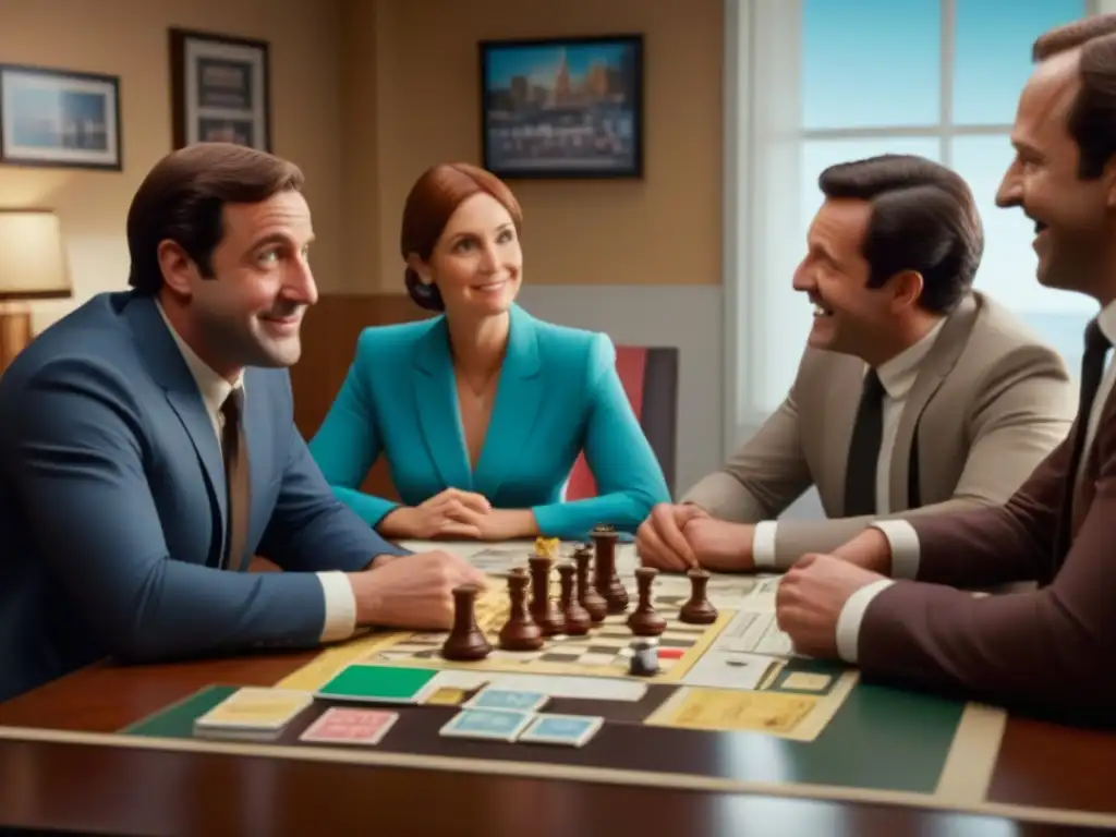 Una partida emocionante de 'The Office: El Juego de Mesa' entre amigos, con risas y concentración en cada movimiento