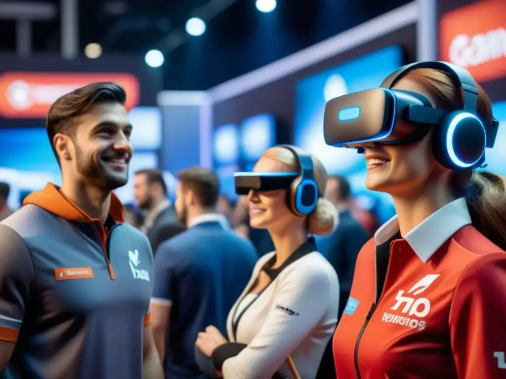 Patrocinio innovador en eventos de juegos: emocionante experiencia de realidad virtual en un stand de juegos de convención