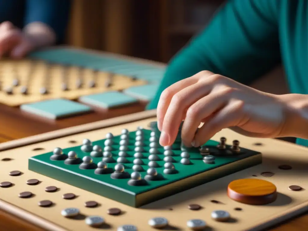 Persona con discapacidad visual disfruta de juegos de mesa accesibles con braille