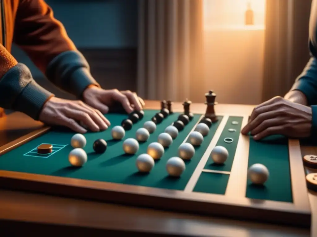 Personas con discapacidad visual disfrutan de juegos de mesa accesibles, sintiendo las piezas en braille