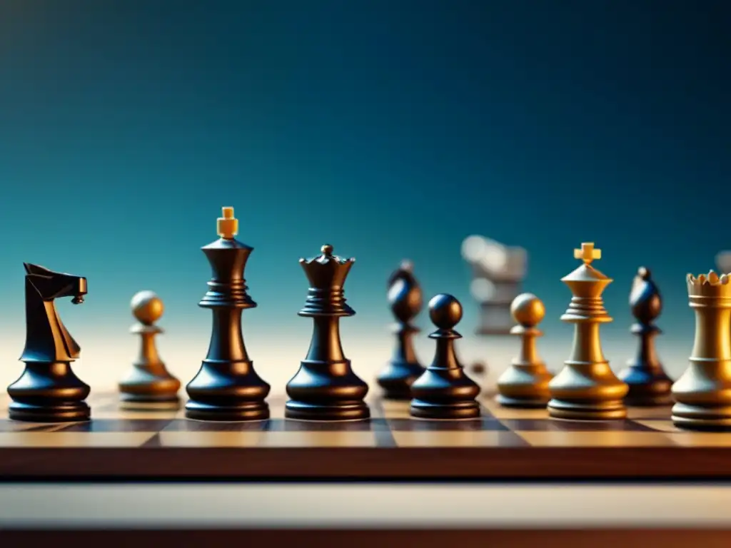 Tablero de ajedrez hipermoderno con piezas artísticas y estratégicas Tablero de ajedrez con piezas artísticas, estrategias ajedrez hipermoderno efectivas