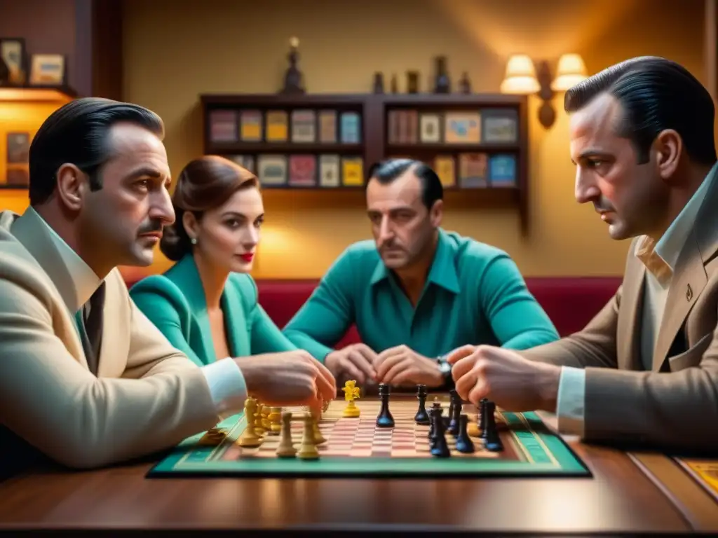 Una tarde de juegos de mesa con amigos en una habitación acogedora, influencia del cine en juegos de mesa