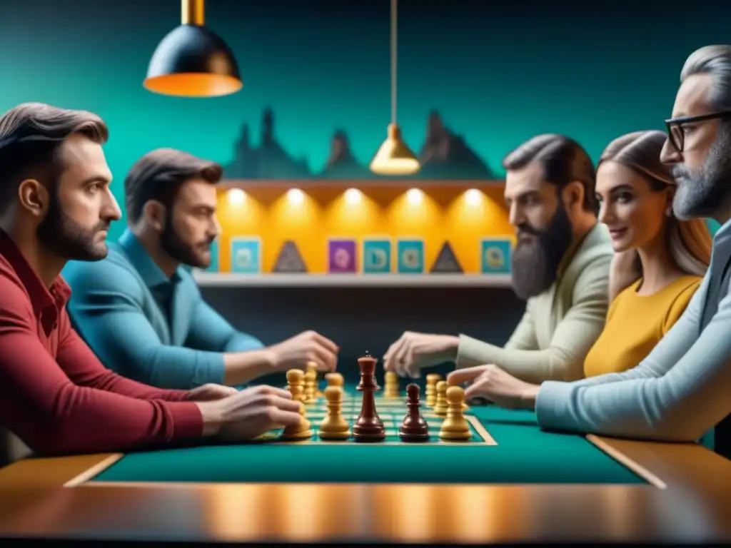 Un vibrante café de juegos de mesa modernos lleno de diversión y comunidad