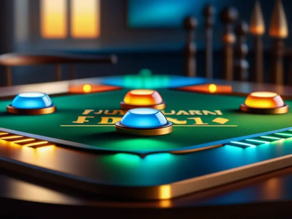 Vibrante diseño de juegos de mesa iluminado por LED, fusionando tecnología y diversión