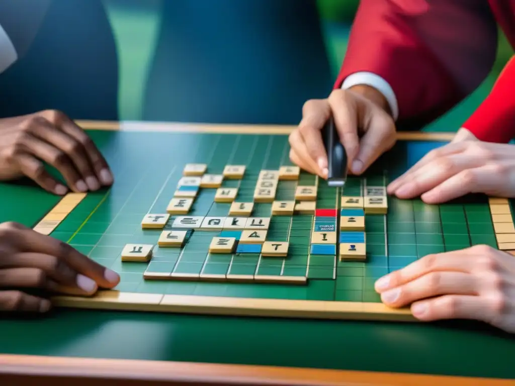 Un vibrante juego multilingüe de Scrabble en el parque urbano: evolución del lenguaje y diversidad cultural